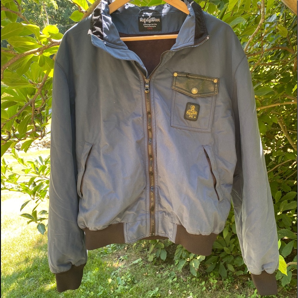 Blue and Black Bomber Jacket